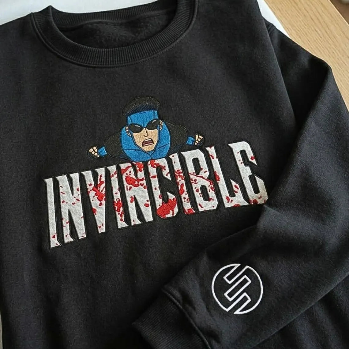 Invincble Mark Grason Comic Embroidered Sweatshirt