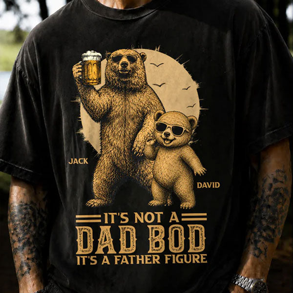 Personalized It's Not A Dad Bod It's A Father Figure Shirt Secondary image