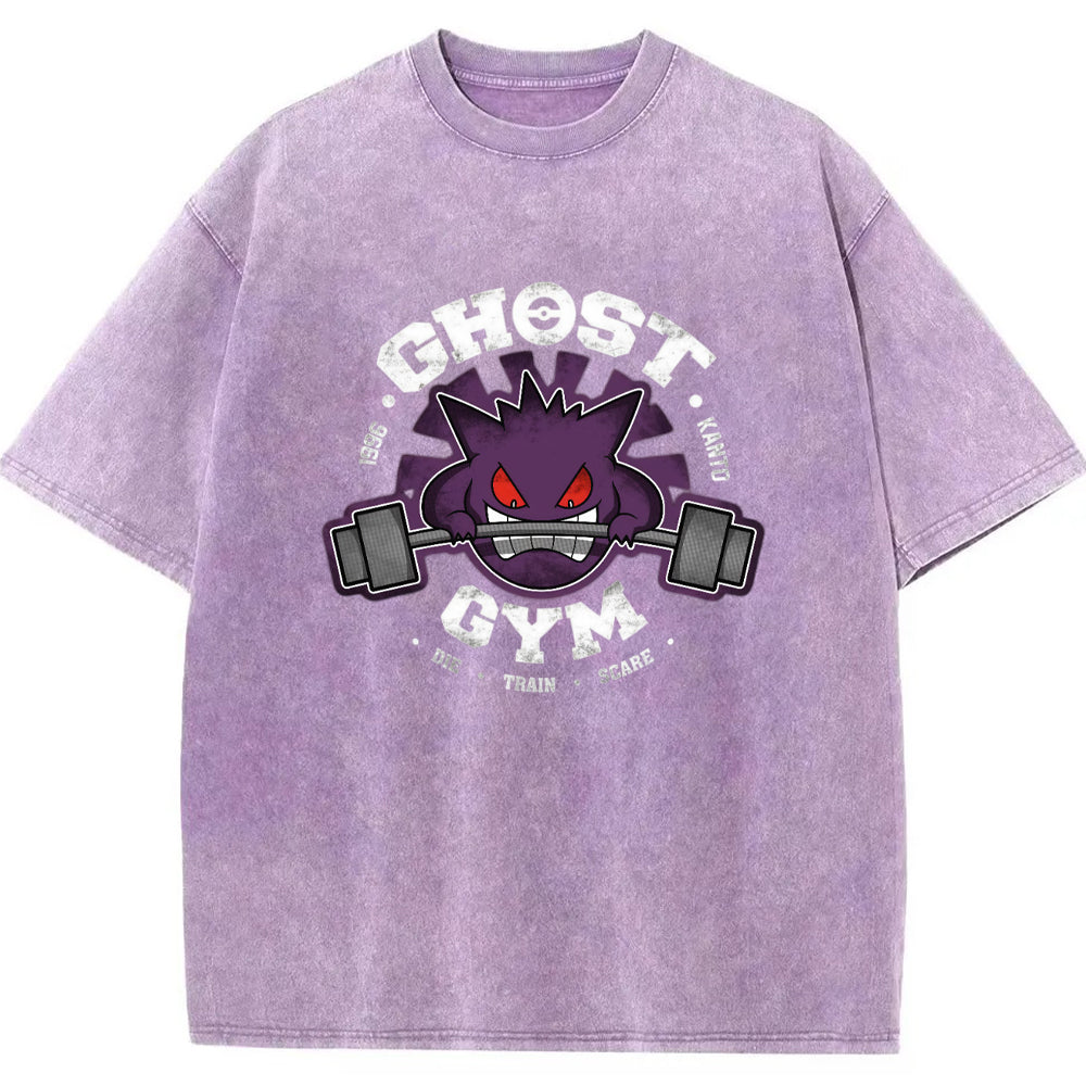 Grunge Ghost Gym Gengar Wash Vintage Tee | Pokemon Anime