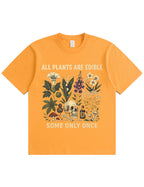 Retro Poisonous Plant Skull Mushroom  Soft Cotton T-Shirt