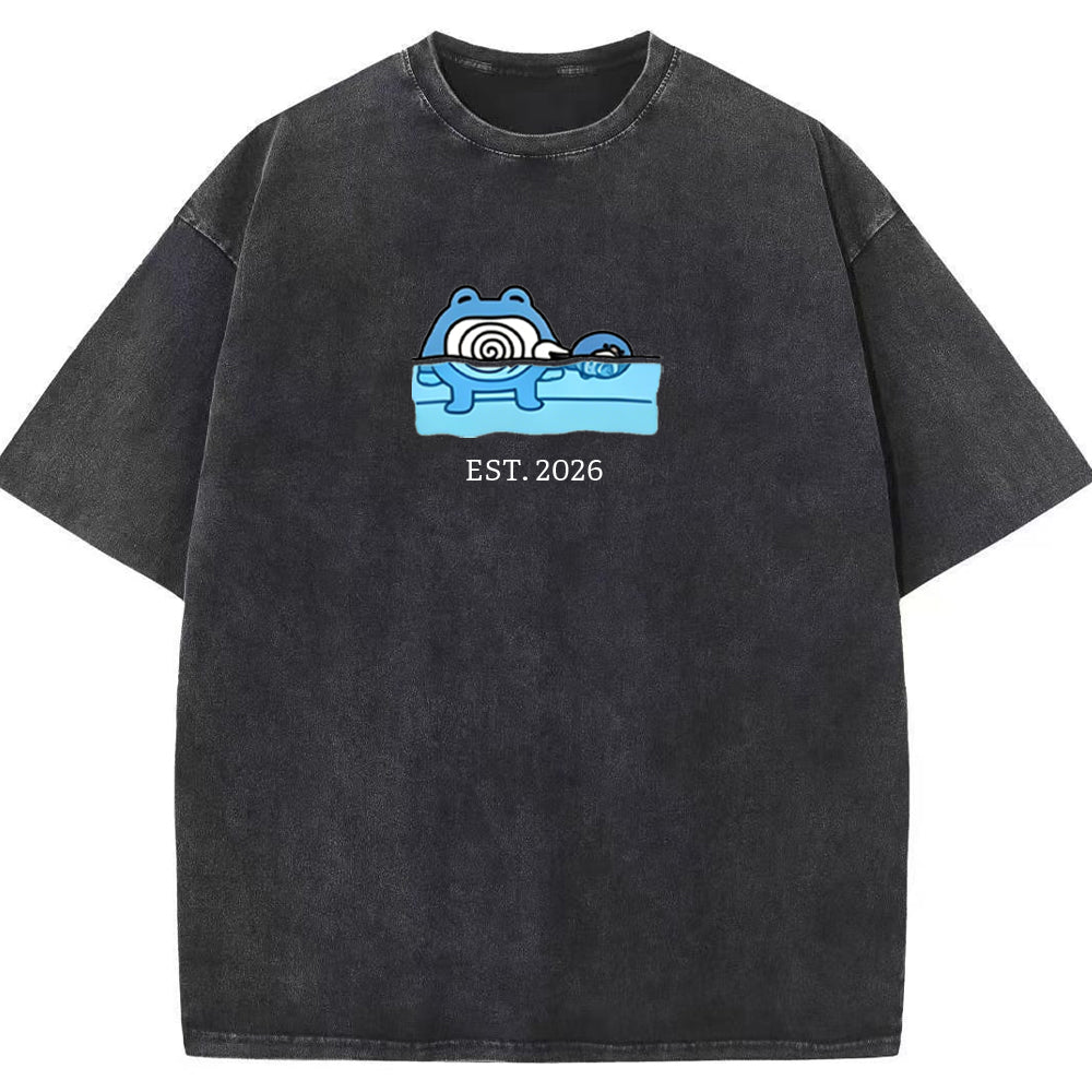 Cute Parent & Kid Poliwhirl Vintage Washed T-Shirt Main image