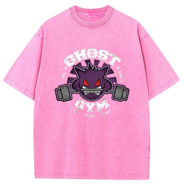 Grunge Ghost Gym Gengar Wash Vintage Tee | Pokemon Anime