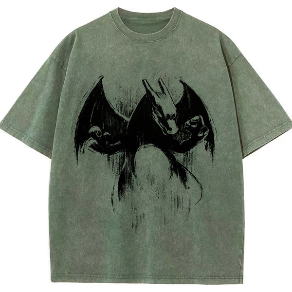 Sumie Charizard Brush Art Tee | Pokemon Anime