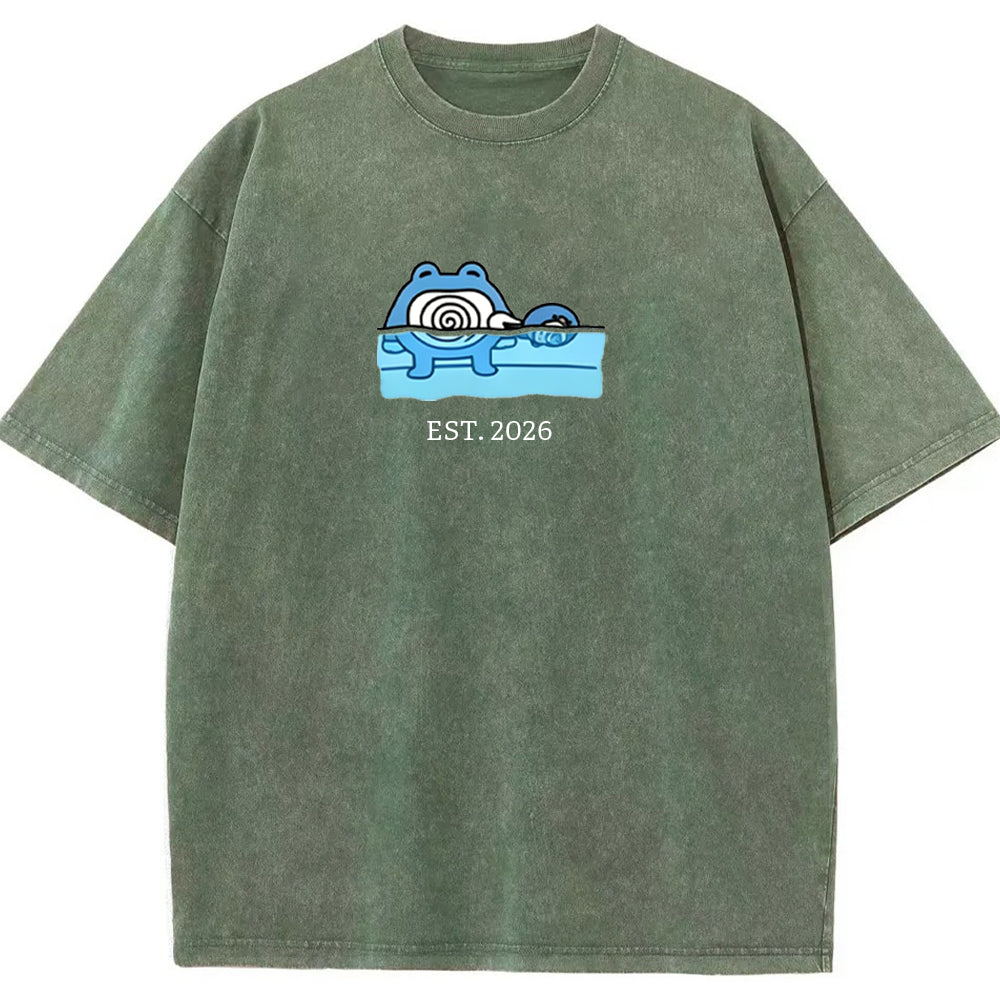 Cute Parent & Kid Poliwhirl Vintage Washed T-Shirt