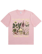 Retro Poisonous Plant Skull Mushroom  Soft Cotton T-Shirt