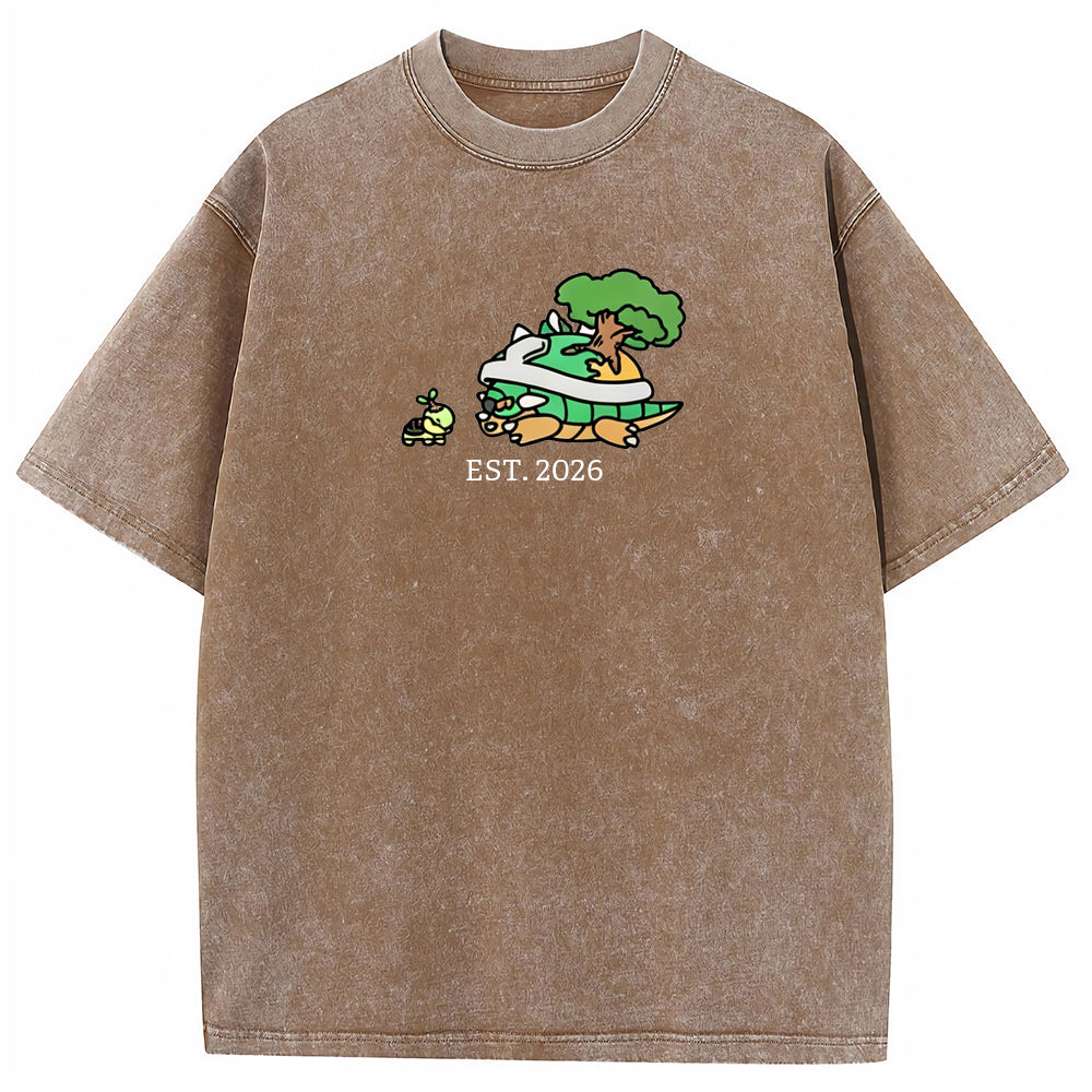 Cute Parent & Kid Torterra Vintage Washed T-Shirt