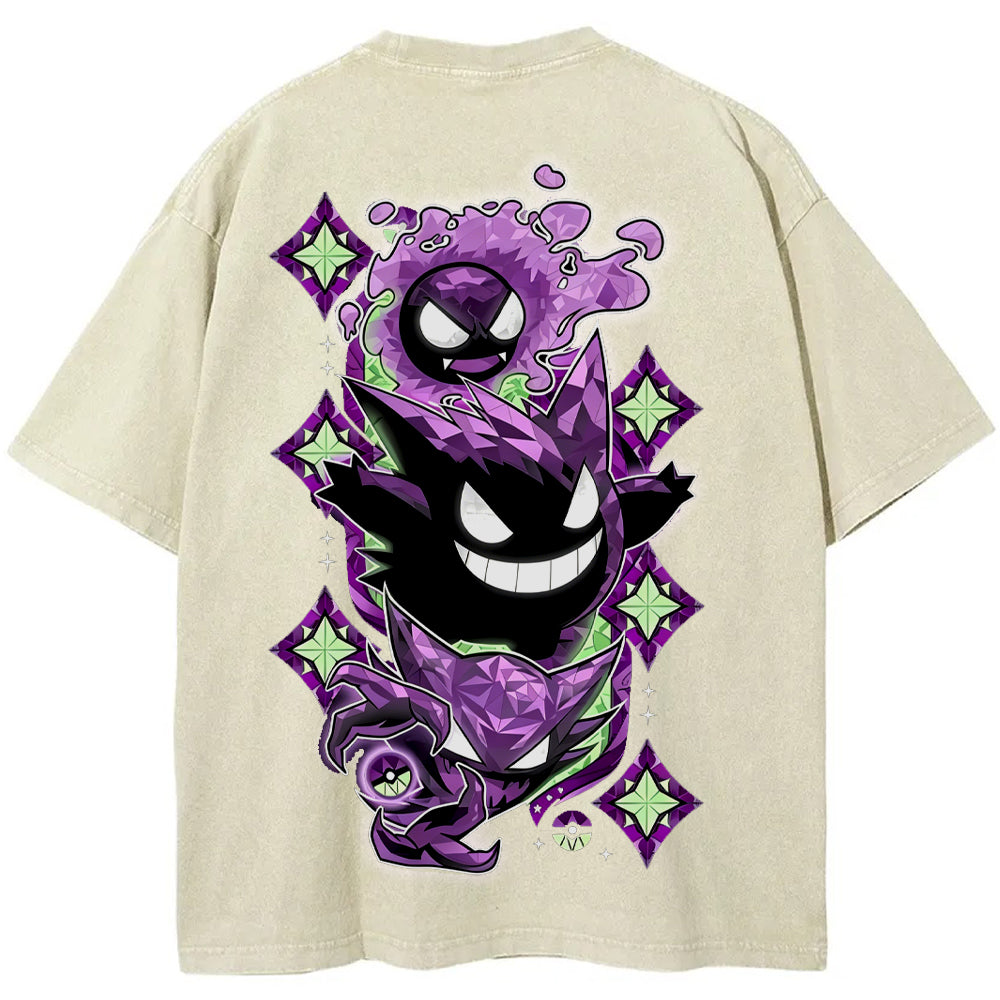 Crystal Ghost Evolution Full Back Graphic Tee | Pokemon Anime