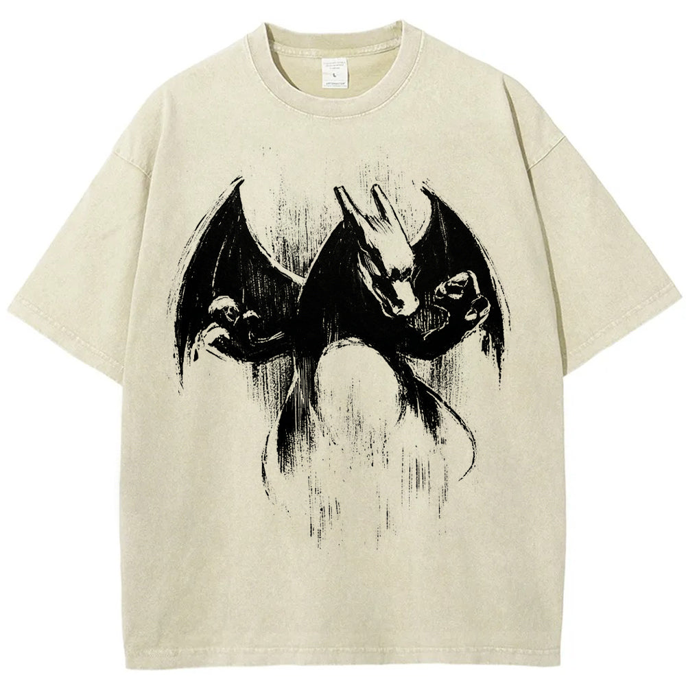 Sumie Charizard Brush Art Tee | Pokemon Anime