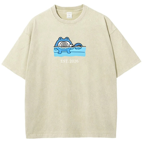 Cute Parent & Kid Poliwhirl Vintage Washed T-Shirt