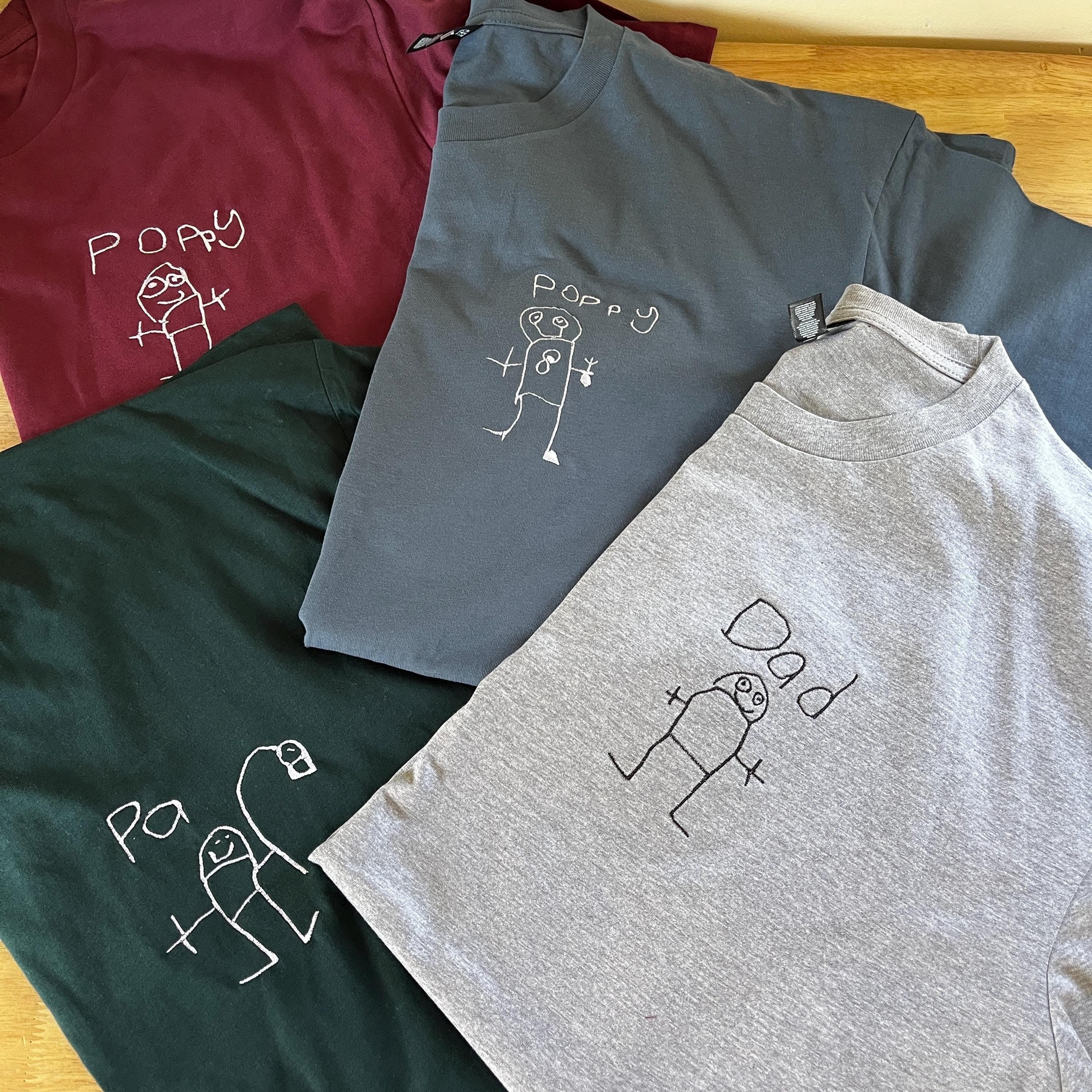 Custom Kids Art Embroidered T-shirt Secondary image