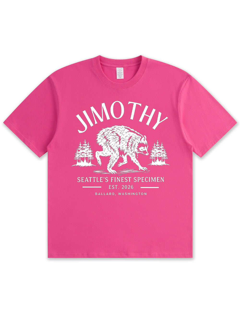 Seattle Racoon Trash Panda Graphic Soft Cotton T-Shirt