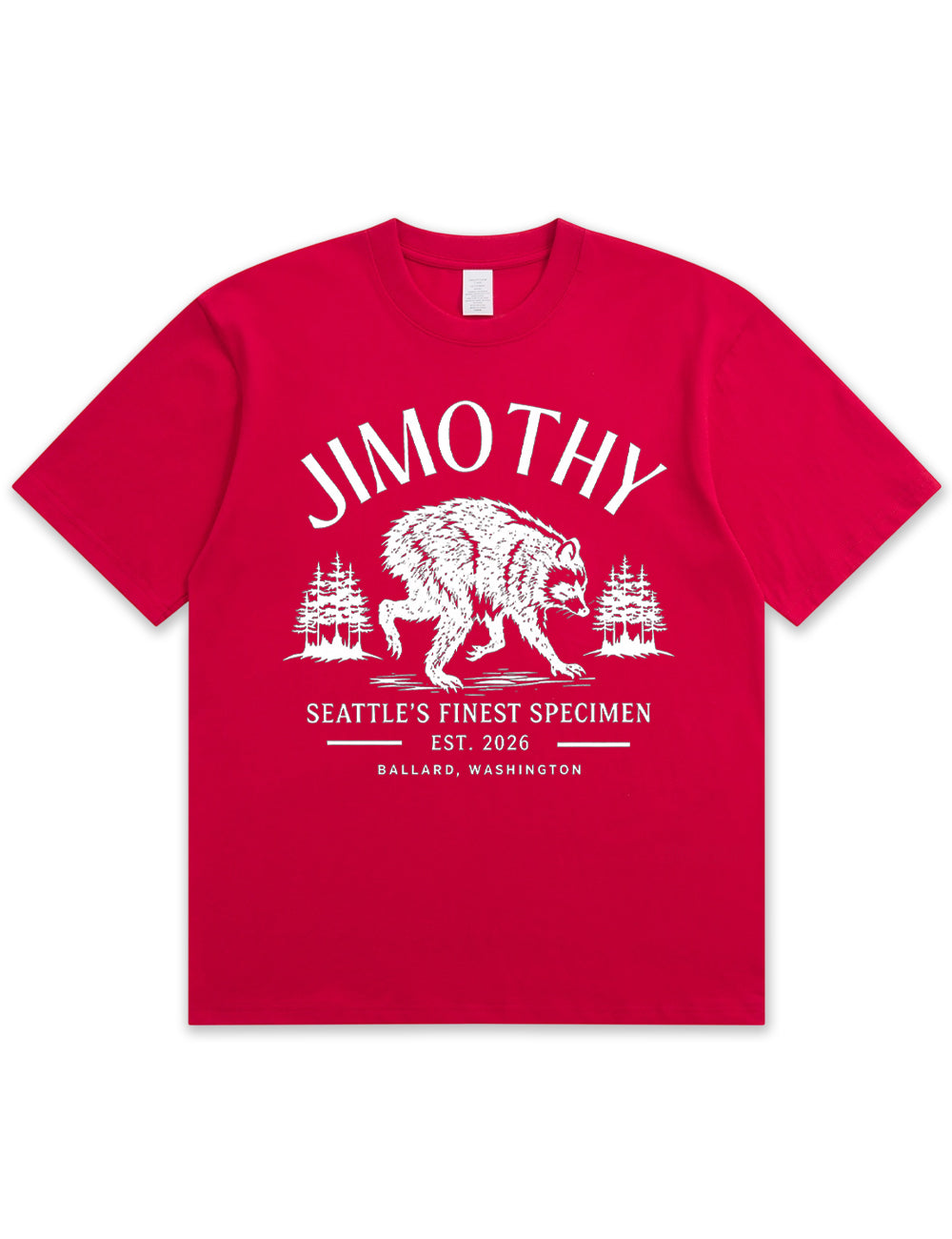 Seattle Racoon Trash Panda Graphic Soft Cotton T-Shirt