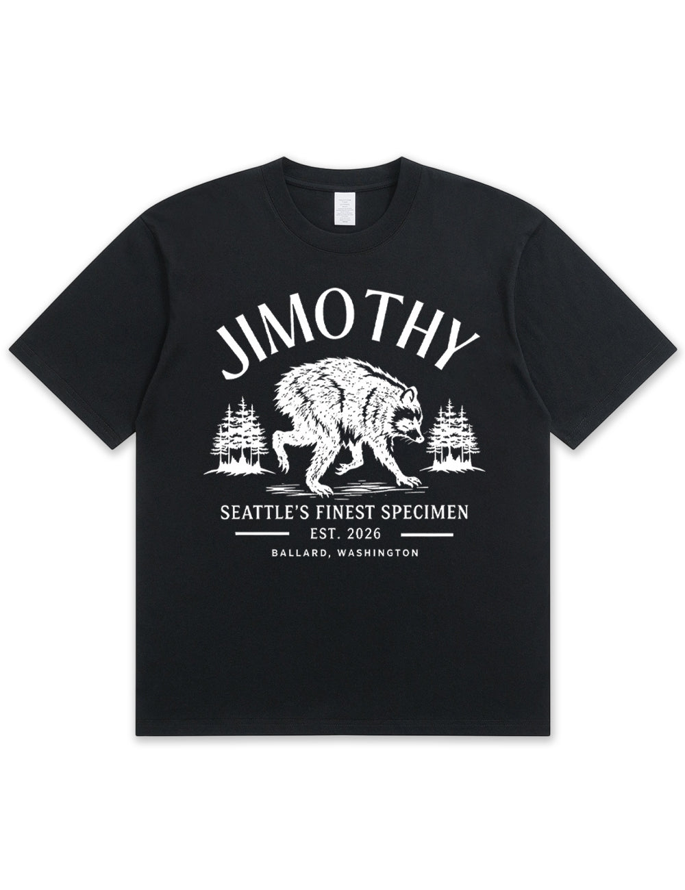 Seattle Racoon Trash Panda Graphic Soft Cotton T-Shirt