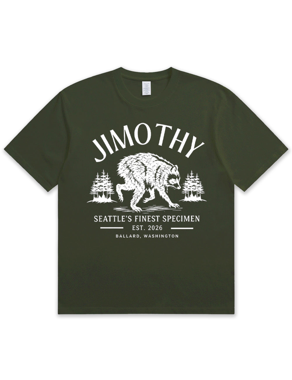 Seattle Racoon Trash Panda Graphic Soft Cotton T-Shirt