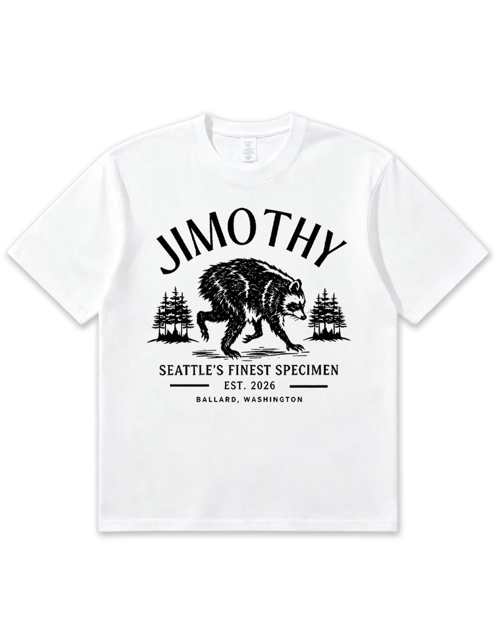 Seattle Racoon Trash Panda Graphic Soft Cotton T-Shirt