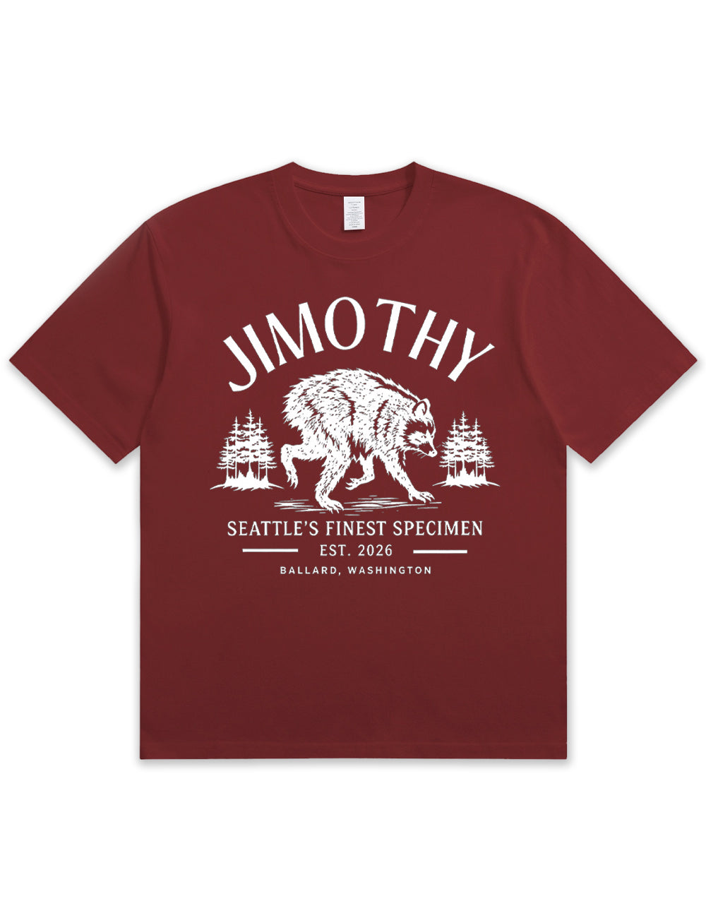 Seattle Racoon Trash Panda Graphic Soft Cotton T-Shirt