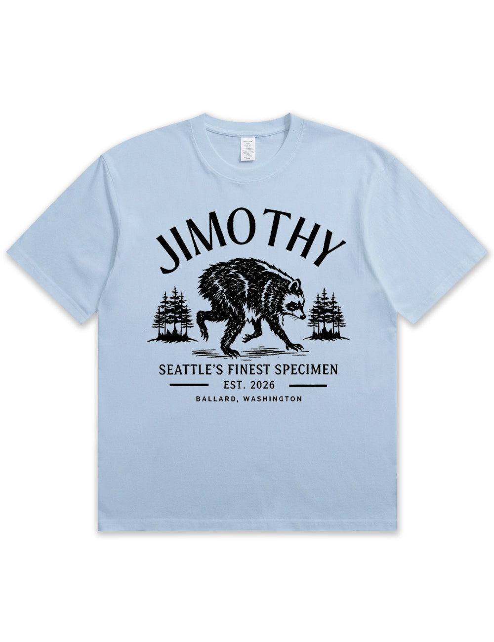 Seattle Racoon Trash Panda Graphic Soft Cotton T-Shirt