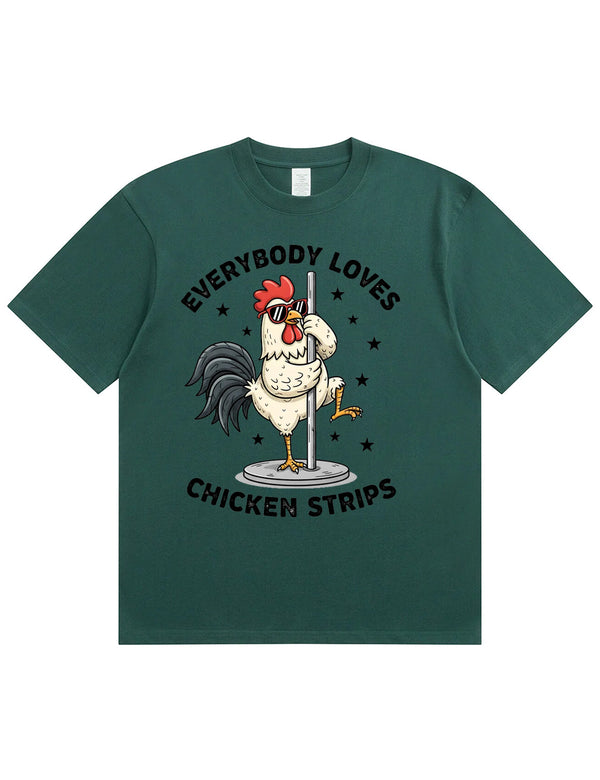 Funny Chicken Strips Pole Dance Adult Humor T-Shirt