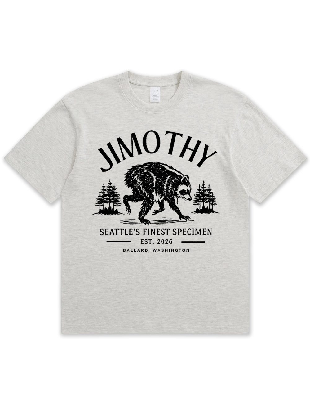 Seattle Racoon Trash Panda Graphic Soft Cotton T-Shirt