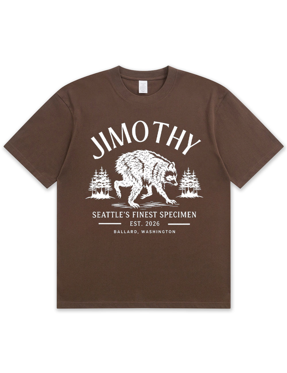 Seattle Racoon Trash Panda Graphic Soft Cotton T-Shirt