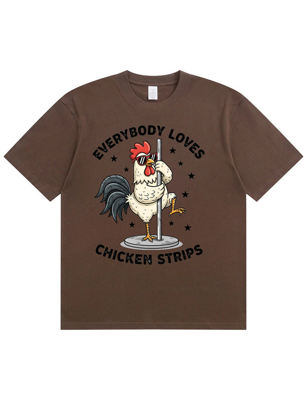 Funny Chicken Strips Pole Dance Adult Humor T-Shirt