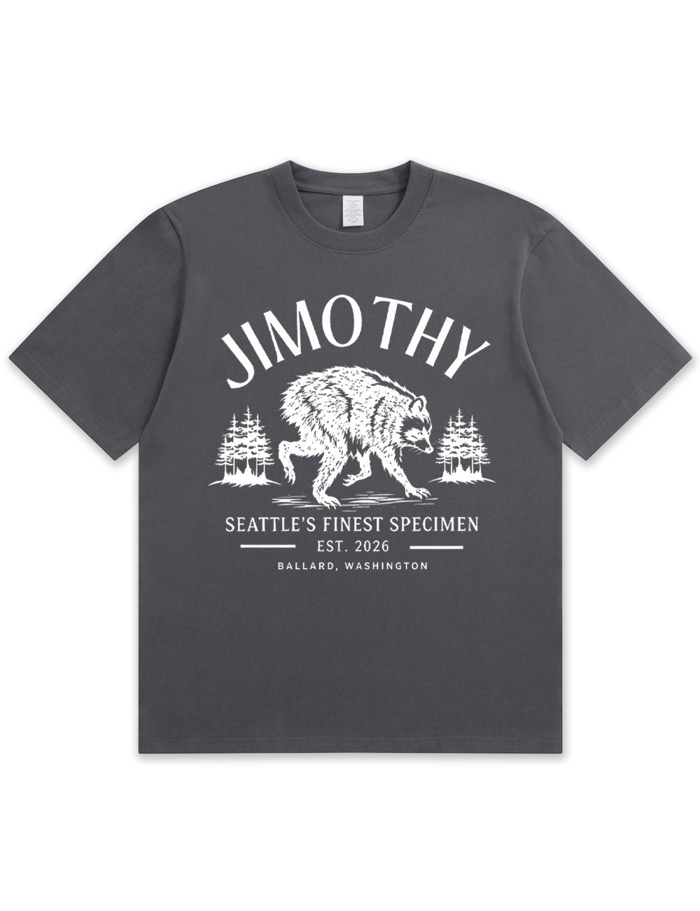 Seattle Racoon Trash Panda Graphic Soft Cotton T-Shirt