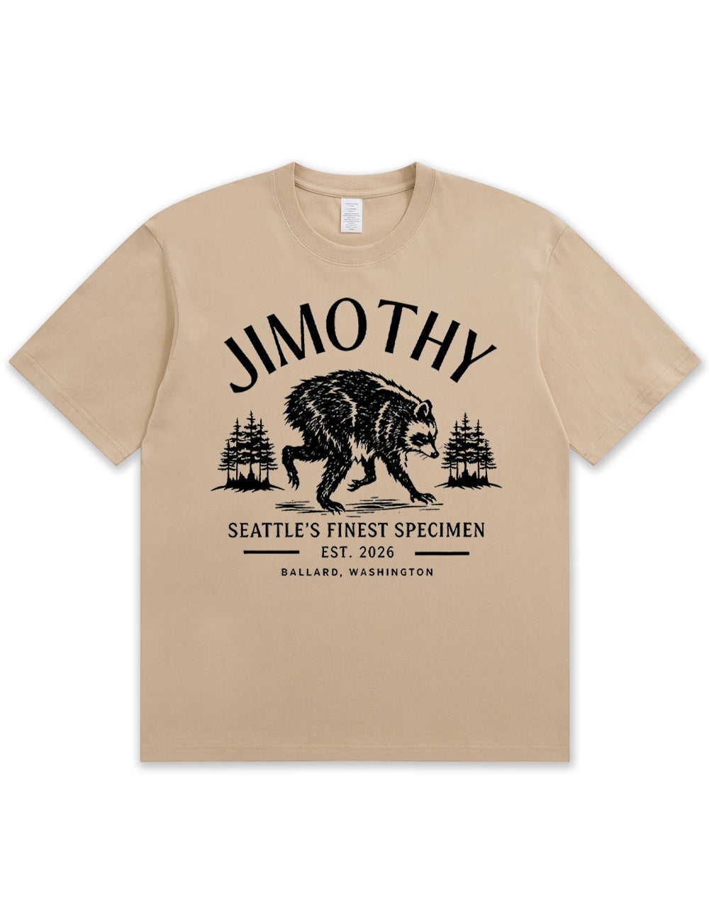 Seattle Racoon Trash Panda Graphic Soft Cotton T-Shirt