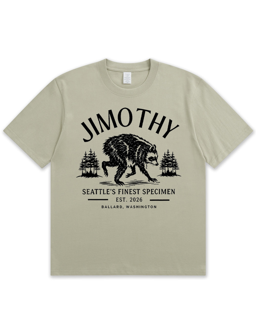 Seattle Racoon Trash Panda Graphic Soft Cotton T-Shirt