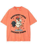 Funny Chicken Strips Pole Dance Adult Humor T-Shirt