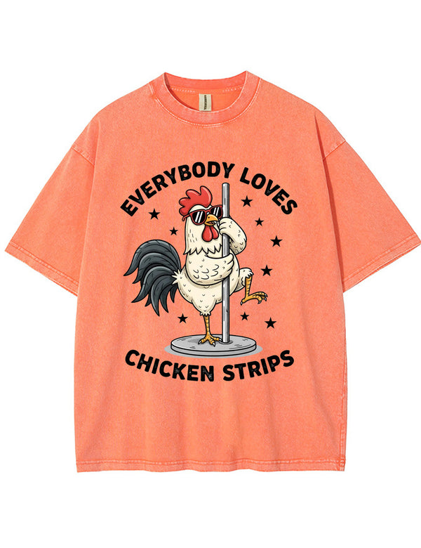 Funny Chicken Strips Pole Dance Adult Humor T-Shirt