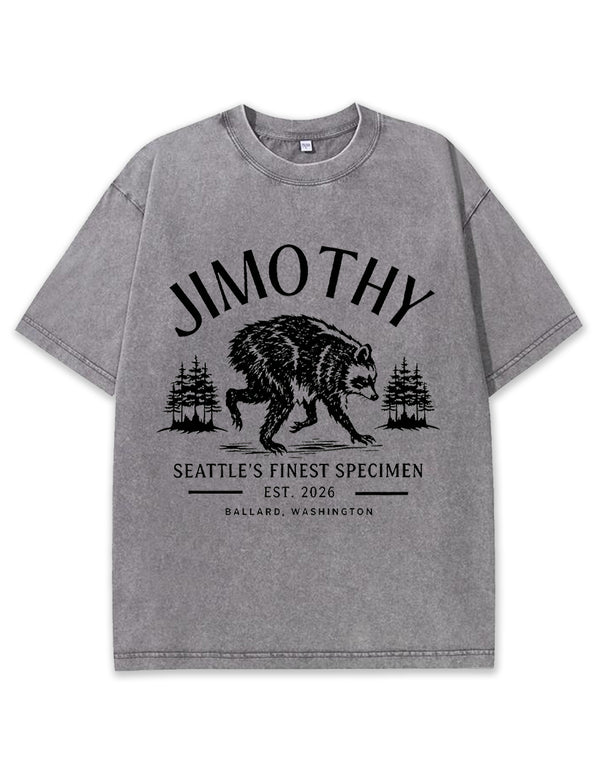 Seattle Racoon Trash Panda Graphic Vintage Washed T-Shirt
