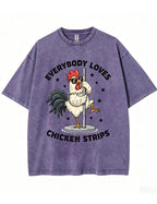 Funny Chicken Strips Pole Dance Adult Humor T-Shirt