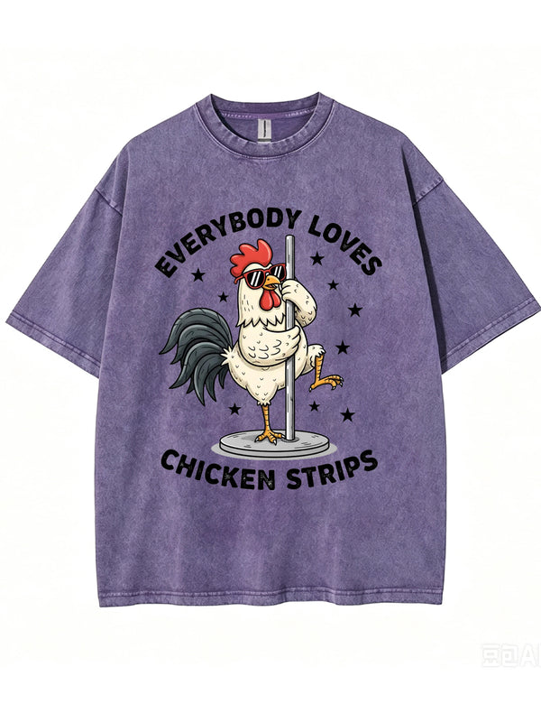 Funny Chicken Strips Pole Dance Adult Humor T-Shirt