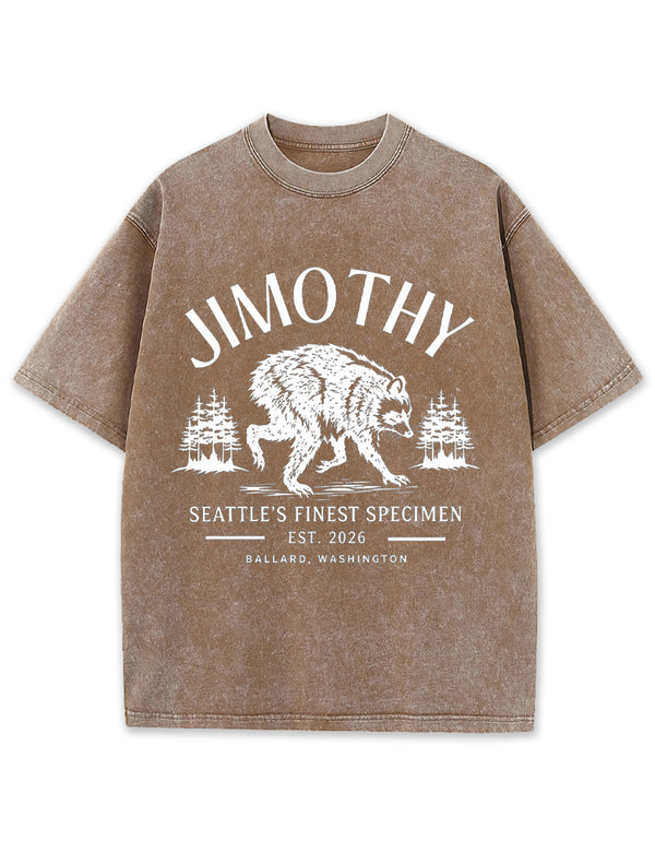 Seattle Racoon Trash Panda Graphic Vintage Washed T-Shirt