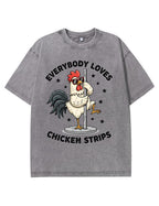 Funny Chicken Strips Pole Dance Adult Humor T-Shirt