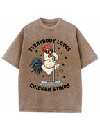 Funny Chicken Strips Pole Dance Adult Humor T-Shirt