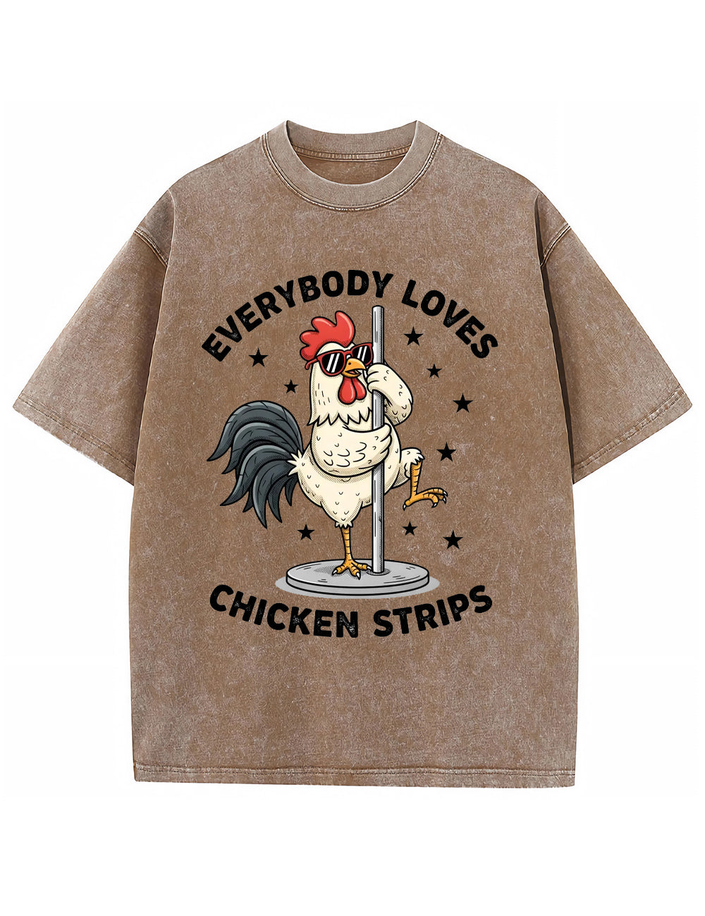 Funny Chicken Strips Pole Dance Adult Humor T-Shirt
