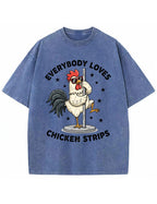Funny Chicken Strips Pole Dance Adult Humor T-Shirt