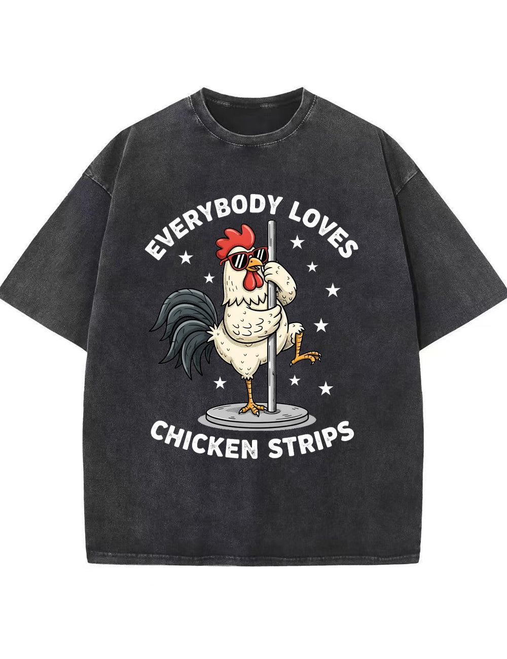 Funny Chicken Strips Pole Dance Adult Humor T-Shirt