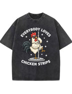 Funny Chicken Strips Pole Dance Adult Humor T-Shirt