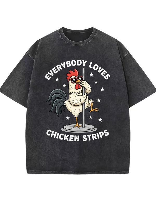 Funny Chicken Strips Pole Dance Adult Humor T-Shirt