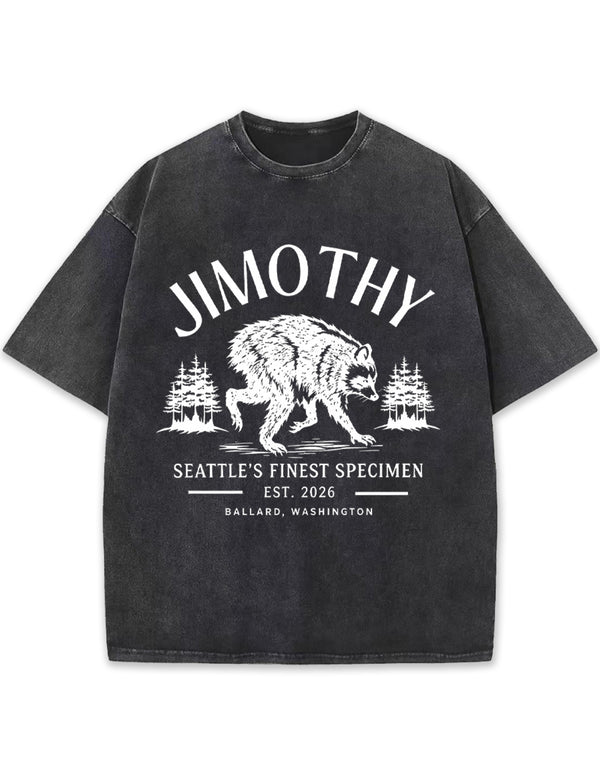 Seattle Racoon Trash Panda Graphic Vintage Washed T-Shirt