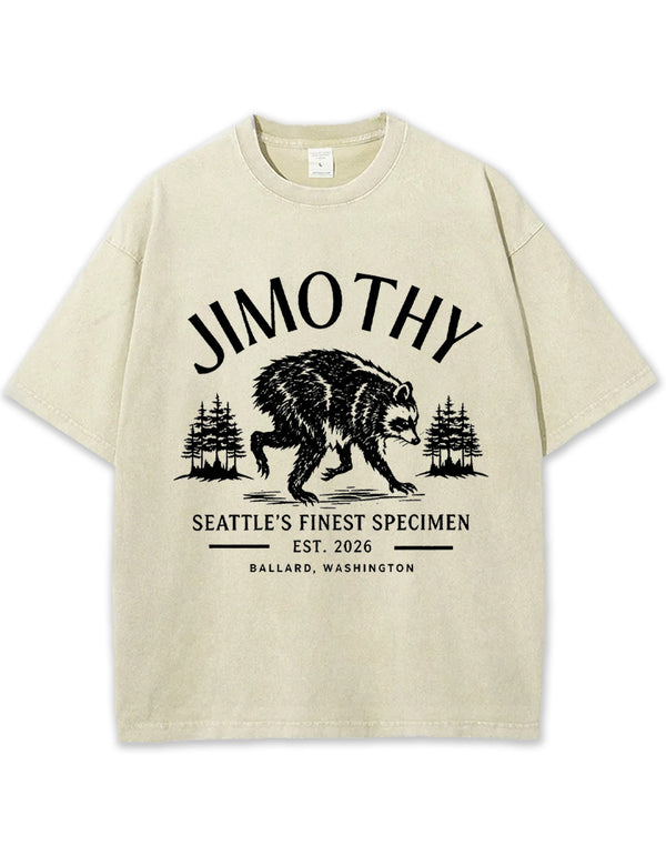 Seattle Racoon Trash Panda Graphic Vintage Washed T-Shirt