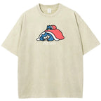 Cute Parent & Kid Snorlax Vintage Washed T-Shirt