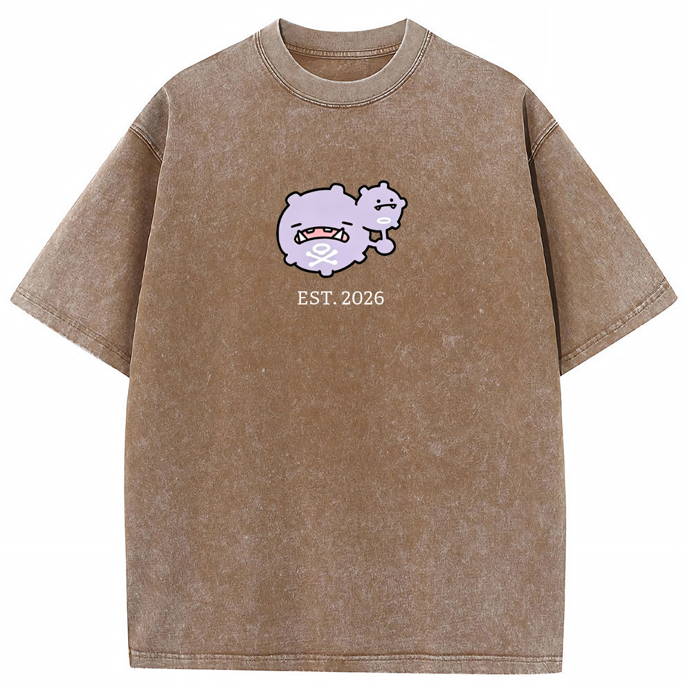 Cute Parent & Kid Koffing Vintage Washed T-Shirt