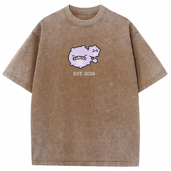 Cute Parent & Kid Koffing Vintage Washed T-Shirt