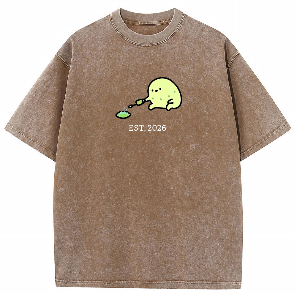 Cute Parent & Kid Oddish Vintage Washed T-Shirt Main image