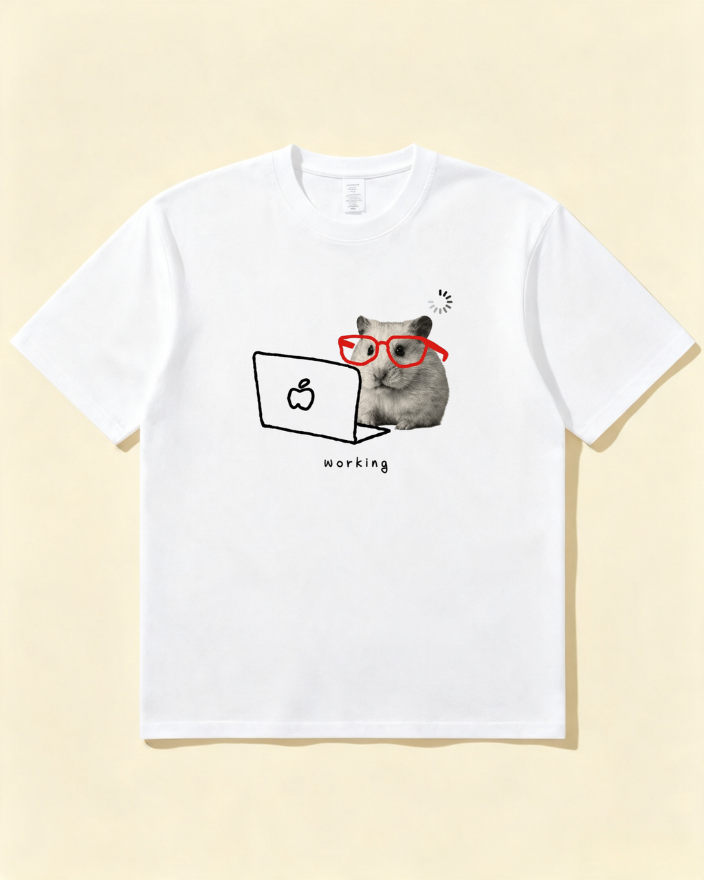 Working Hamster Tee – Cute Graphic T-Shirt