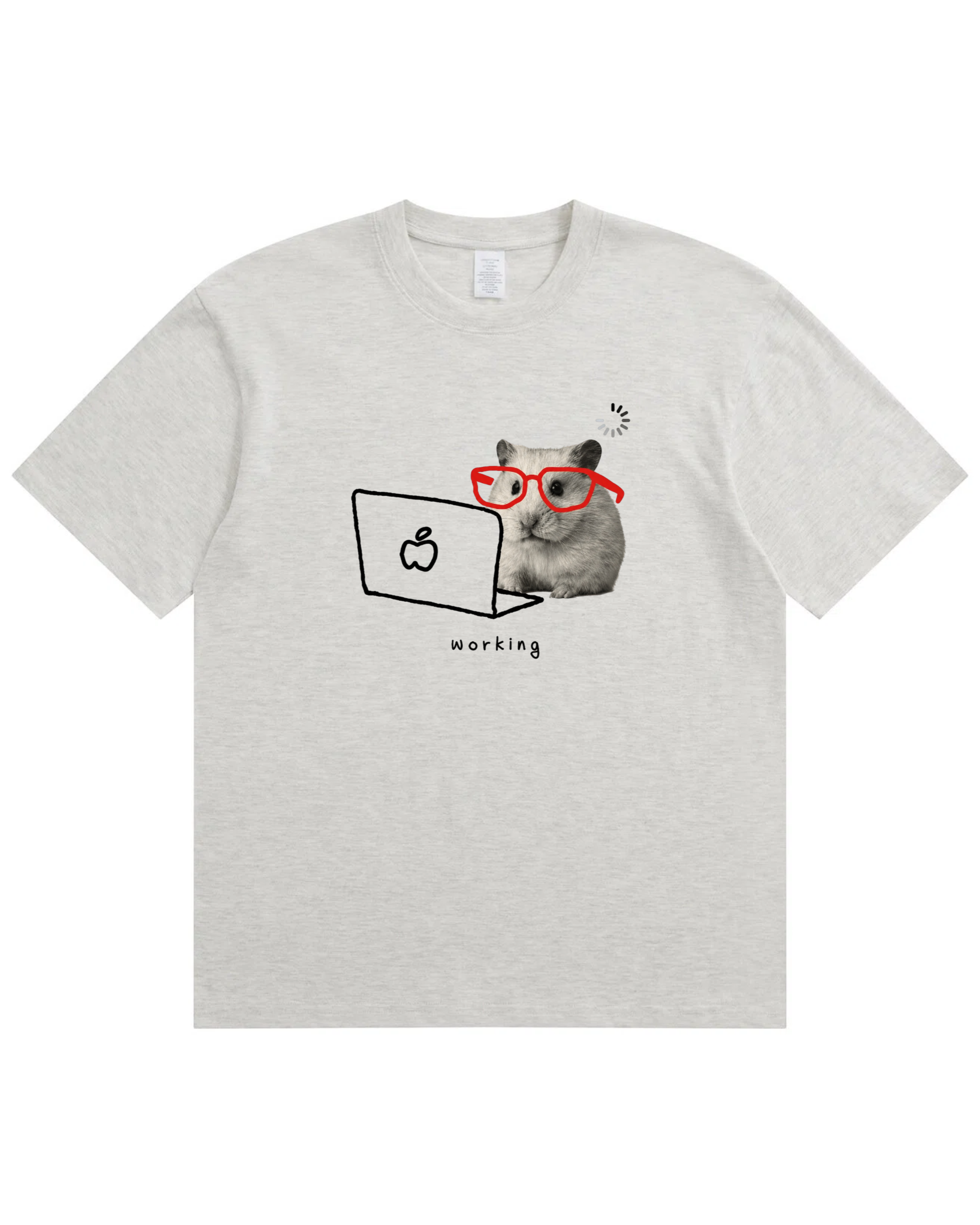 Working Hamster Tee – Cute Graphic T-Shirt