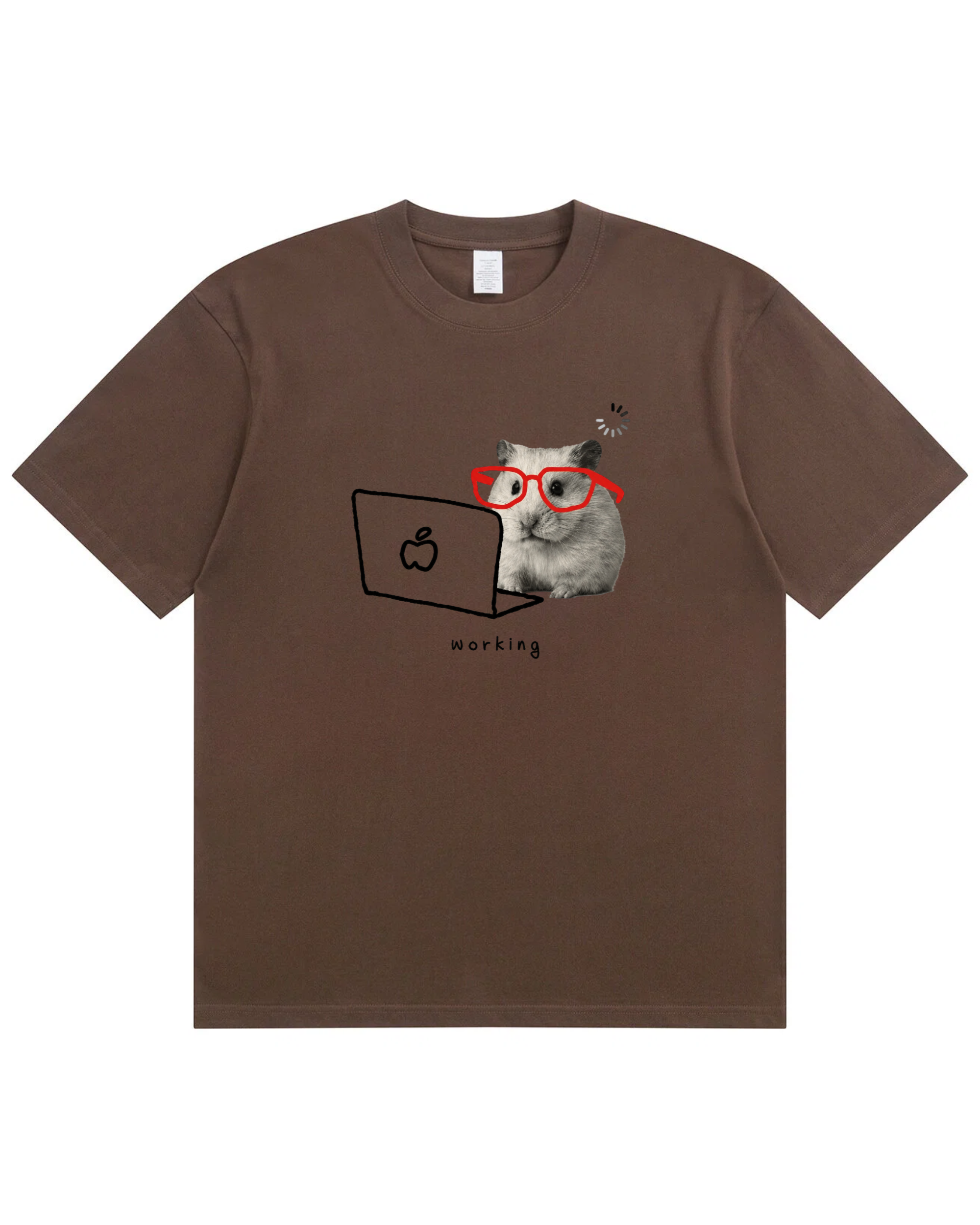Working Hamster Tee – Cute Graphic T-Shirt